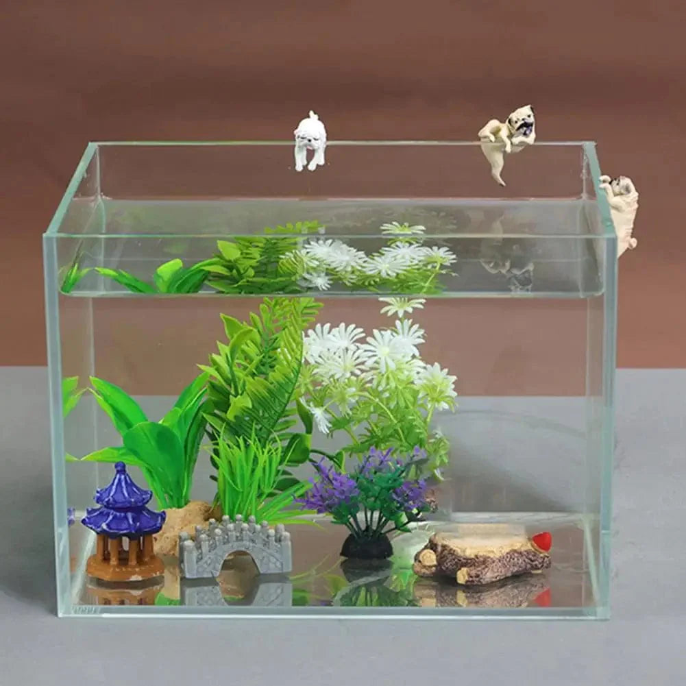 1-3Pcs Mini Cartoon Dog Ornament Resin Figurine DIY Crafts Statue for Fish Tank Fishbowl Aquarium Accessories Home Decoration | Stornfield