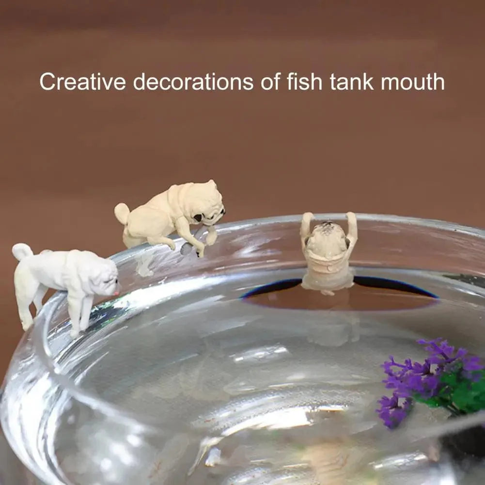 1-3Pcs Mini Cartoon Dog Ornament Resin Figurine DIY Crafts Statue for Fish Tank Fishbowl Aquarium Accessories Home Decoration | Stornfield