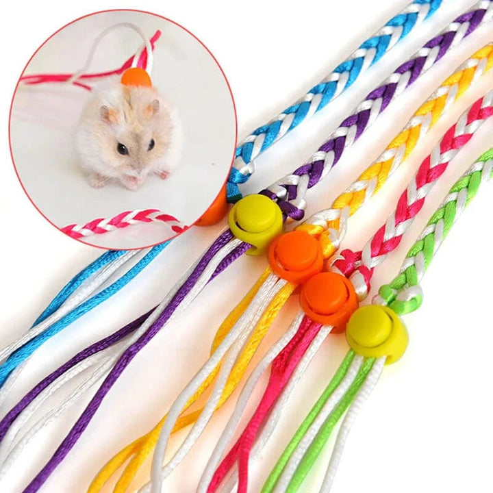 1.4m 2.0m Adjustable Pet Hamster Leash Harness Rope Gerbil Cotton Rope Harness Lead Collar for Rat Mouse Hamster Pet Cage Leash | Stornfield