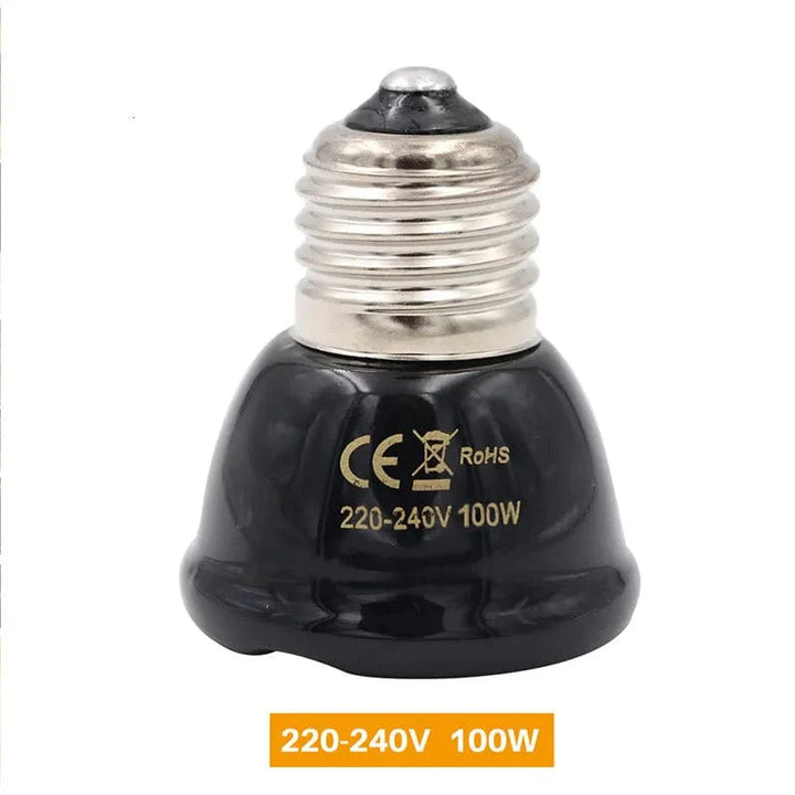 E27 Pet Heating Lamp for Turtle Snake lizard Infrared Ceramic Emitter Heat Light 50W/75W/100W Reptile Lamp Reptile Light EU Plug | Stornfield