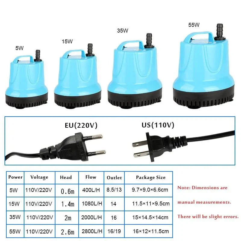 110v 220v Fish Tank Submersible Water Pump Bottom Suction Pump Bottom Filter Manure For Fish Tank, Pond, Aquarium, Fountain | Stornfield