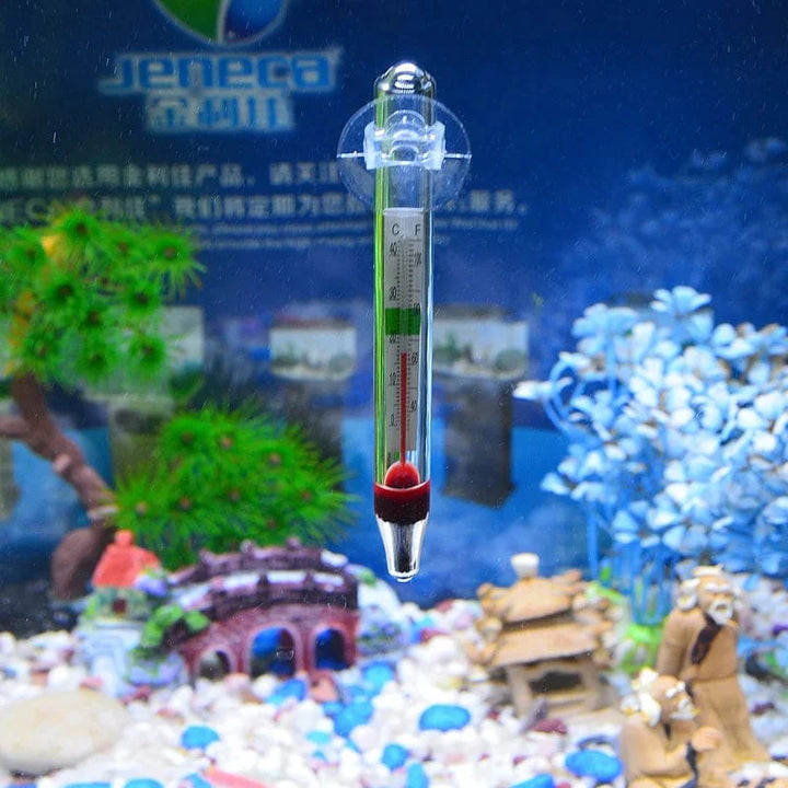Floating Aquarium Thermometer Fish Tank Glass Temperature Measuring Tool With Suction Cup Fahrenheit Celsius Accessories | Stornfield