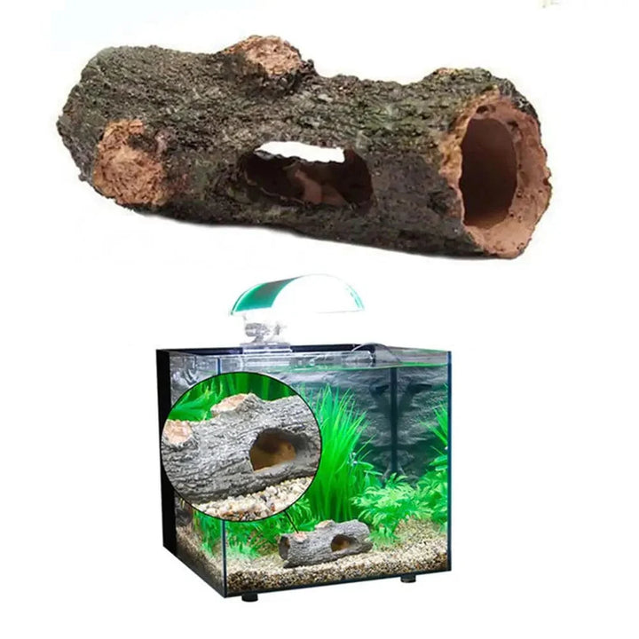 Aquarium Hollow Tree Tunnel Cave Ornament Fish Shrimp Turtle Hiding Shelter Fish Tank Decorations Fishbowl Accessories | Stornfield