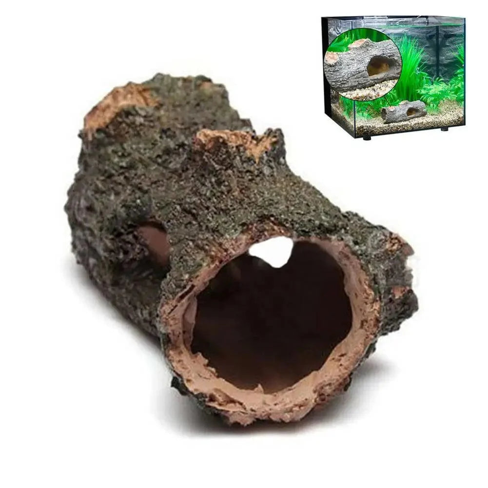 Aquarium Hollow Tree Tunnel Cave Ornament Fish Shrimp Turtle Hiding Shelter Fish Tank Decorations Fishbowl Accessories | Stornfield