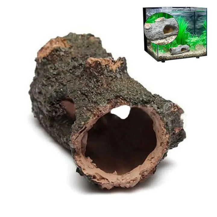 Aquarium Hollow Tree Tunnel Cave Ornament Fish Shrimp Turtle Hiding Shelter Fish Tank Decorations Fishbowl Accessories | Stornfield