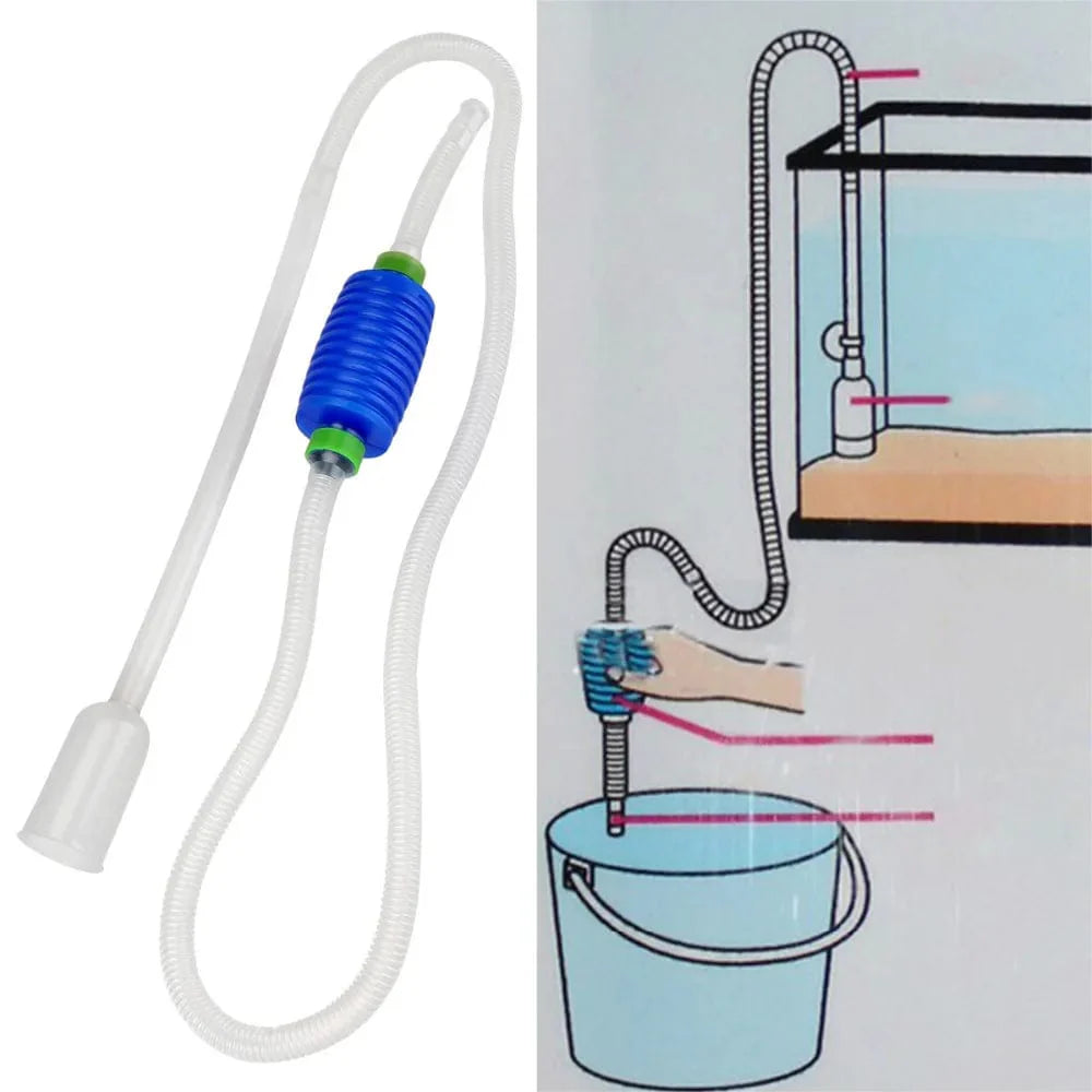 Aquarium Siphon Fish Tank Syphon Vacuum Cleaner Pump Semi-automatic Water Change Changer Gravel Water Filter Acuario Accessories | Stornfield