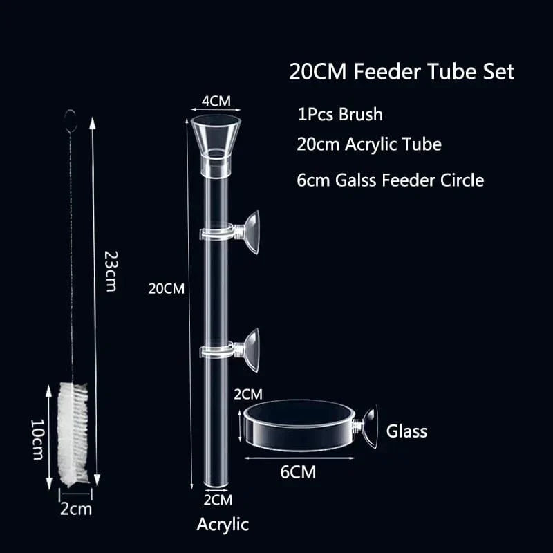 Acrylic Aquarium Feeder Tube Dish Transparent Fish Tank Shrimp Snail Shrimp Food Feeder Bowl Aquarium Feeding Accessories | Stornfield