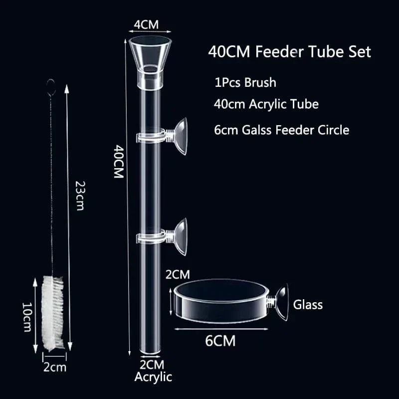 Acrylic Aquarium Feeder Tube Dish Transparent Fish Tank Shrimp Snail Shrimp Food Feeder Bowl Aquarium Feeding Accessories | Stornfield