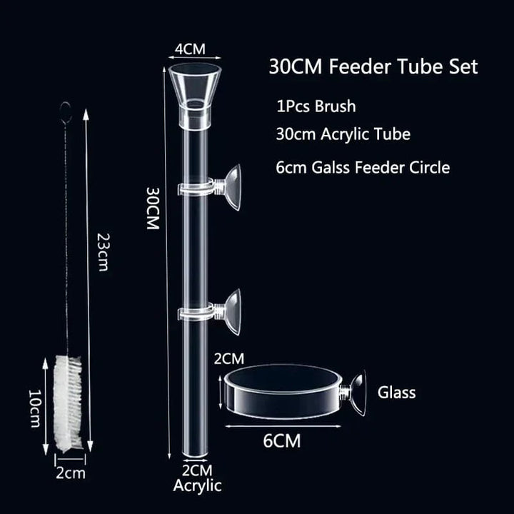 Acrylic Aquarium Feeder Tube Dish Transparent Fish Tank Shrimp Snail Shrimp Food Feeder Bowl Aquarium Feeding Accessories | Stornfield