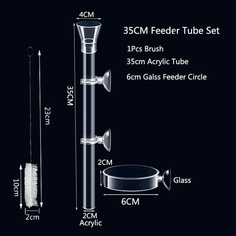 Acrylic Aquarium Feeder Tube Dish Transparent Fish Tank Shrimp Snail Shrimp Food Feeder Bowl Aquarium Feeding Accessories | Stornfield