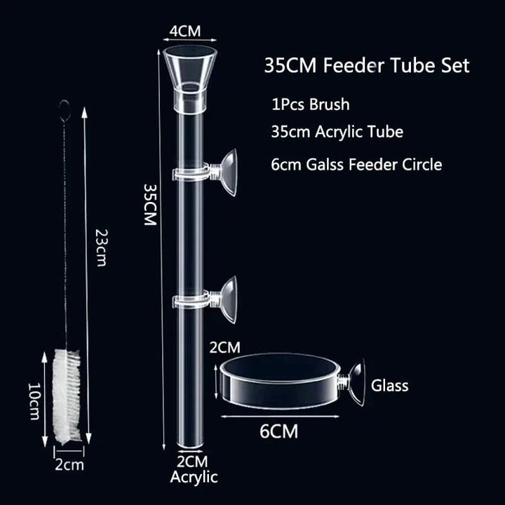 Acrylic Aquarium Feeder Tube Dish Transparent Fish Tank Shrimp Snail Shrimp Food Feeder Bowl Aquarium Feeding Accessories | Stornfield
