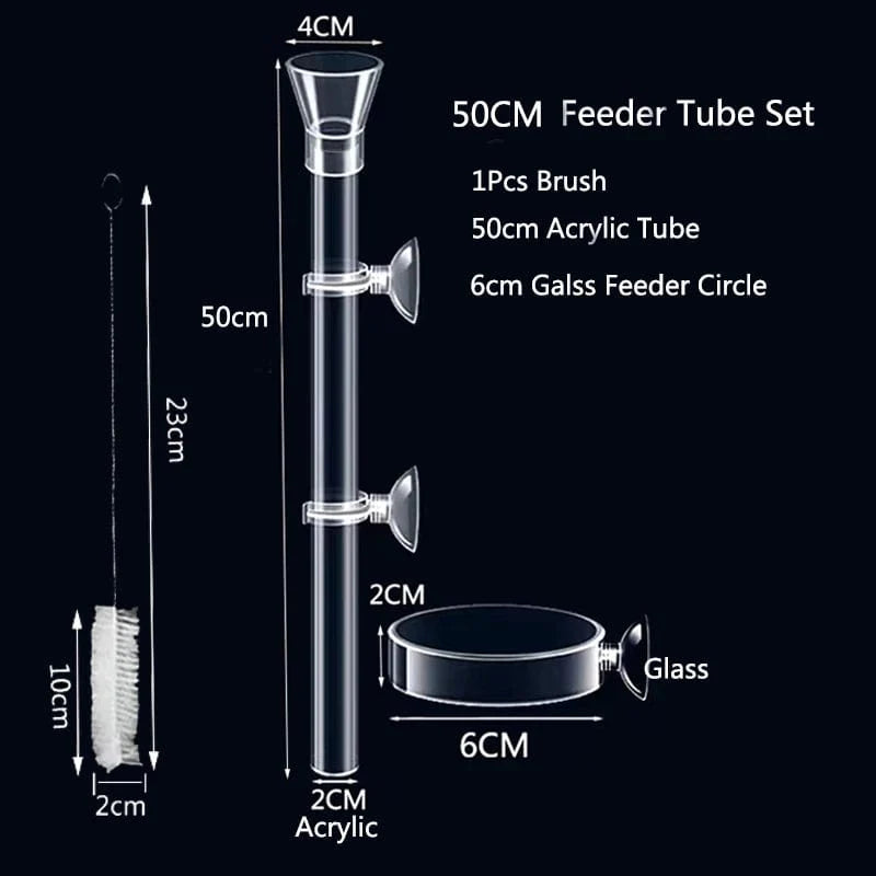 Acrylic Aquarium Feeder Tube Dish Transparent Fish Tank Shrimp Snail Shrimp Food Feeder Bowl Aquarium Feeding Accessories | Stornfield