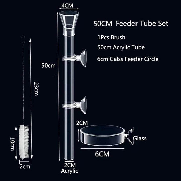 Acrylic Aquarium Feeder Tube Dish Transparent Fish Tank Shrimp Snail Shrimp Food Feeder Bowl Aquarium Feeding Accessories | Stornfield