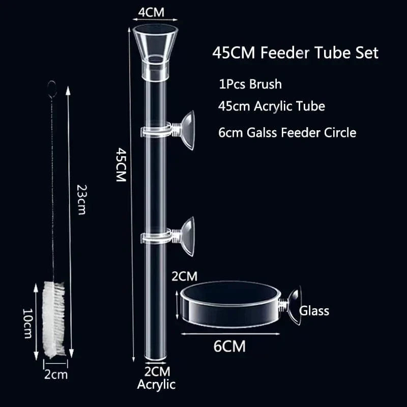 Acrylic Aquarium Feeder Tube Dish Transparent Fish Tank Shrimp Snail Shrimp Food Feeder Bowl Aquarium Feeding Accessories | Stornfield
