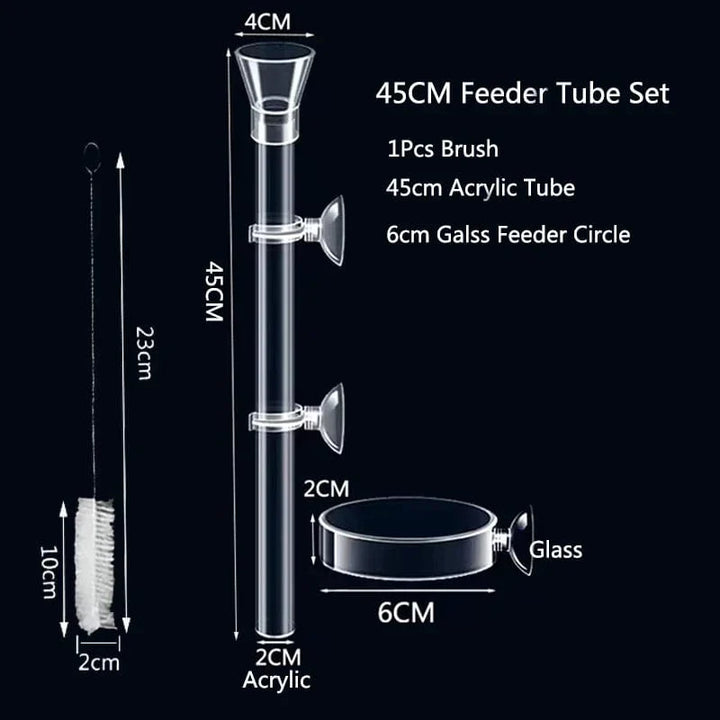 Acrylic Aquarium Feeder Tube Dish Transparent Fish Tank Shrimp Snail Shrimp Food Feeder Bowl Aquarium Feeding Accessories | Stornfield
