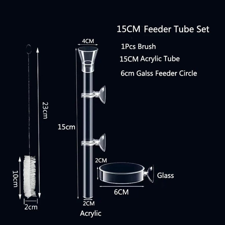 Acrylic Aquarium Feeder Tube Dish Transparent Fish Tank Shrimp Snail Shrimp Food Feeder Bowl Aquarium Feeding Accessories | Stornfield