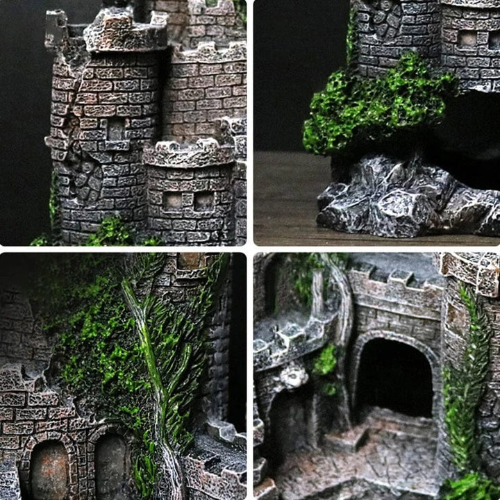 Creative Castle Shape Fish Tank Ornaments Decoration Landscaping Resin Rockery Aquarium Resin Rockery Home Craft Ornaments D9262 | Stornfield