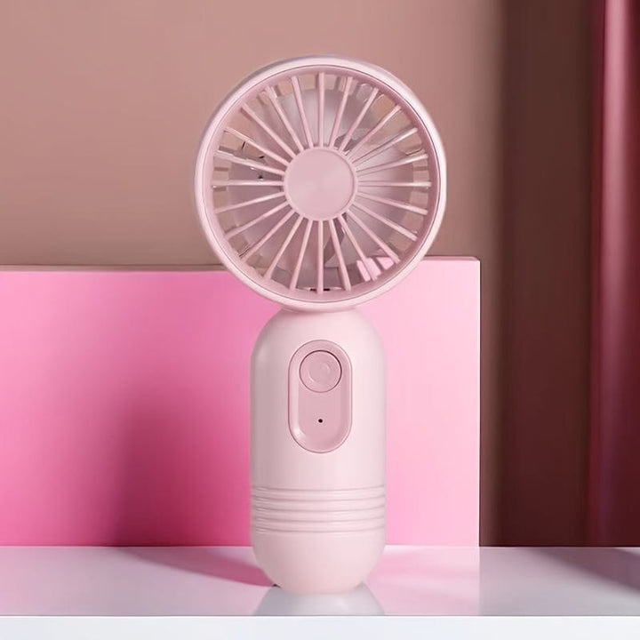 1PC Mini Portable Fan, USB Rechargeable, With 3 Speeds - Handheld Fan For Men And Women - Perfect For Office, Outdoor, Travel, And Camping | Stornfield
