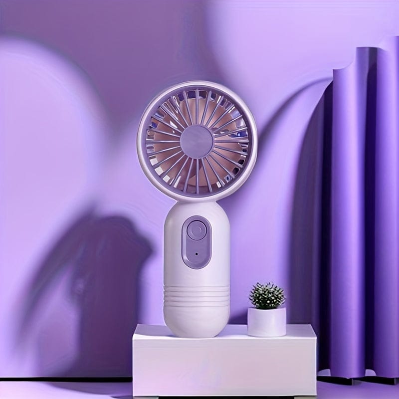 1PC Mini Portable Fan, USB Rechargeable, With 3 Speeds - Handheld Fan For Men And Women - Perfect For Office, Outdoor, Travel, And Camping | Stornfield