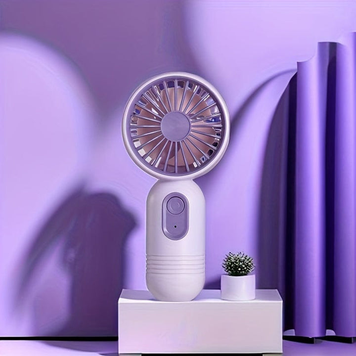 1PC Mini Portable Fan, USB Rechargeable, With 3 Speeds - Handheld Fan For Men And Women - Perfect For Office, Outdoor, Travel, And Camping | Stornfield