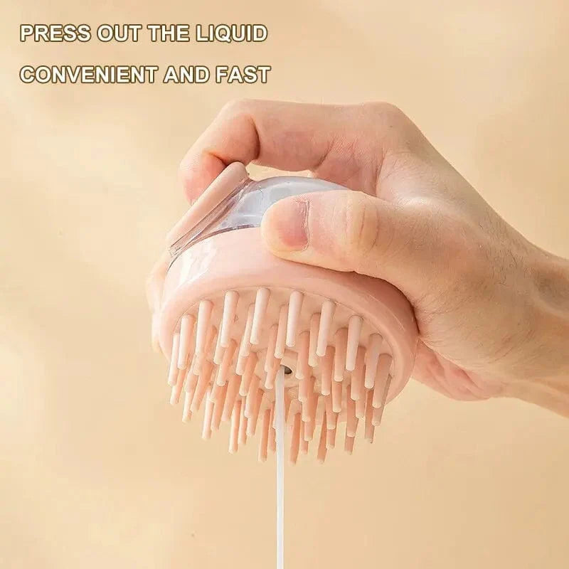 1pc Pet Bath Brush Soft Silicone With Shampoo Dispenser Gentle Massage For Grooming And Cleaning Fur And Hair | Stornfield