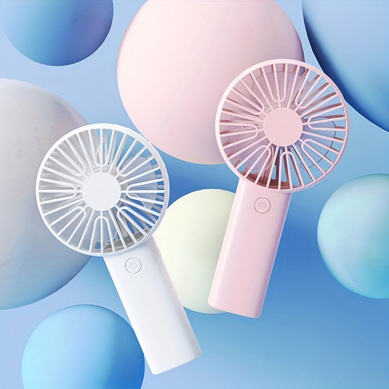 1pc USB Handheld Mini Fan - Portable Electric Fan For Home, Office, And Travel - Rechargeable Battery Operated - Quiet And Powerful Cooling | Stornfield