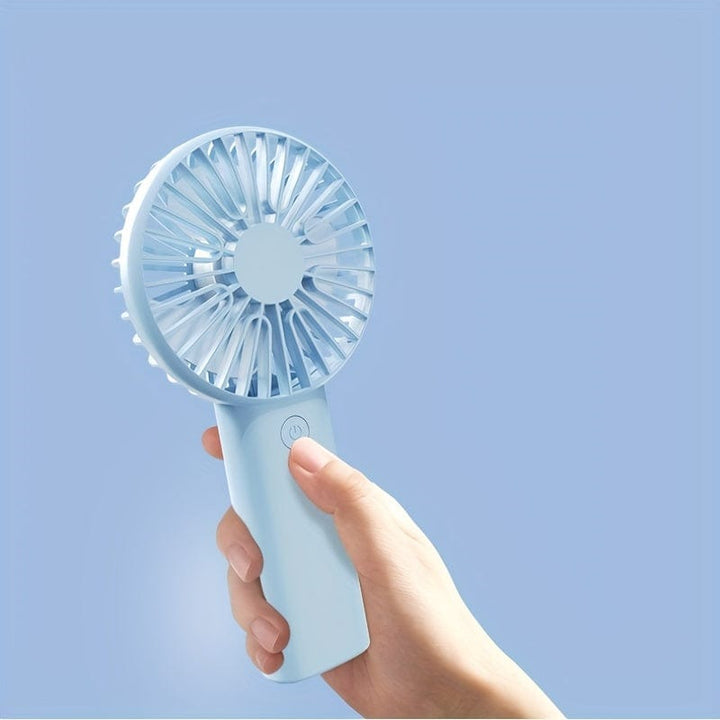 1pc USB Handheld Mini Fan - Portable Electric Fan For Home, Office, And Travel - Rechargeable Battery Operated - Quiet And Powerful Cooling | Stornfield