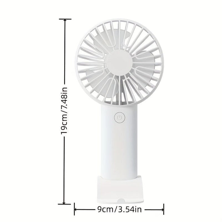 1pc USB Handheld Mini Fan - Portable Electric Fan For Home, Office, And Travel - Rechargeable Battery Operated - Quiet And Powerful Cooling | Stornfield