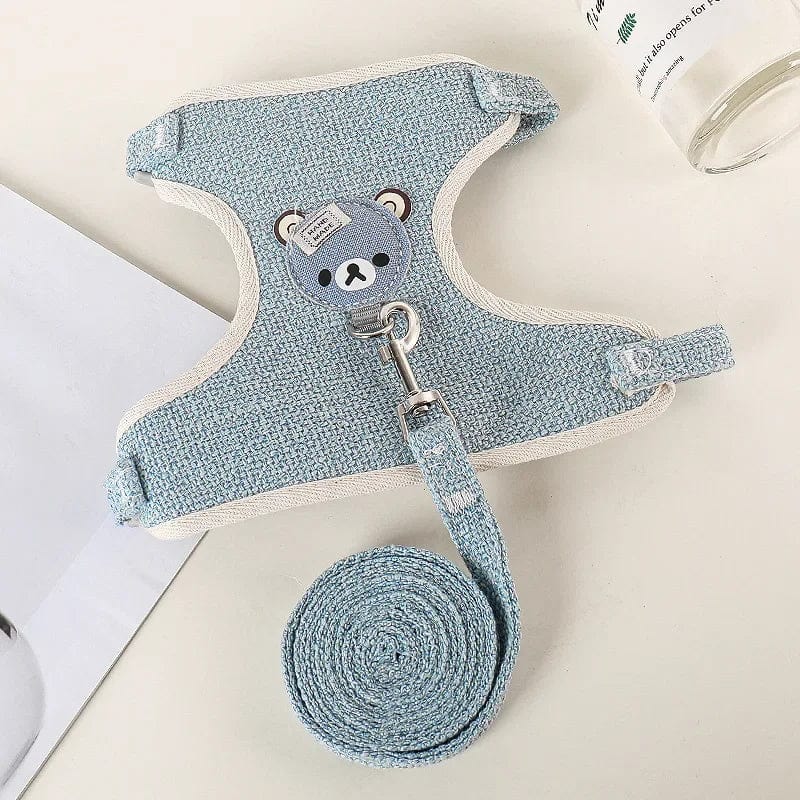 Cute Rabbit Harness Leash Set Bunny Pet Accessories Small Pet Carrier Teddy Bear Cat Leash Rabbit Collar  Rabbit Accessories | Stornfield