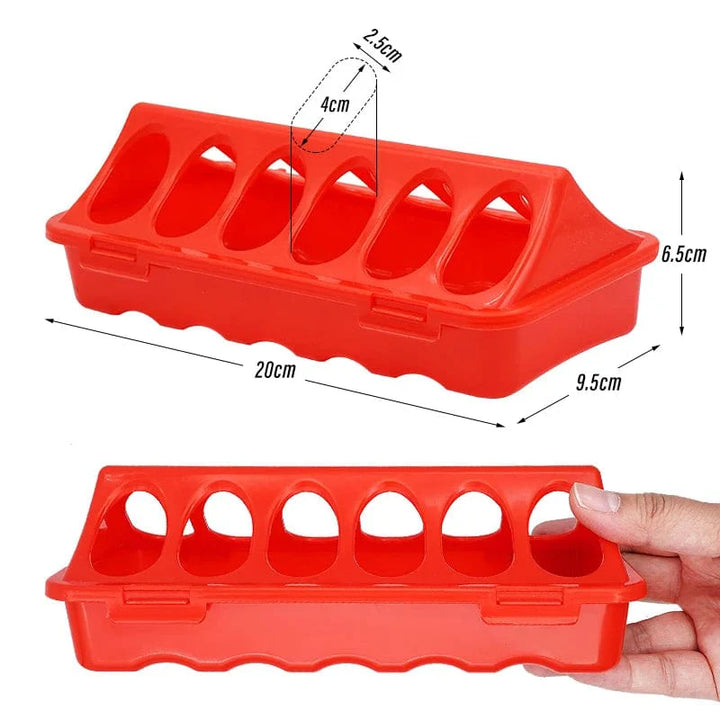 20/30cm Plastic Flip-Top Poultry Bird Feeder Ground Chicken Feeder Trough Pheasant feeding bucket Quality Chick | Stornfield