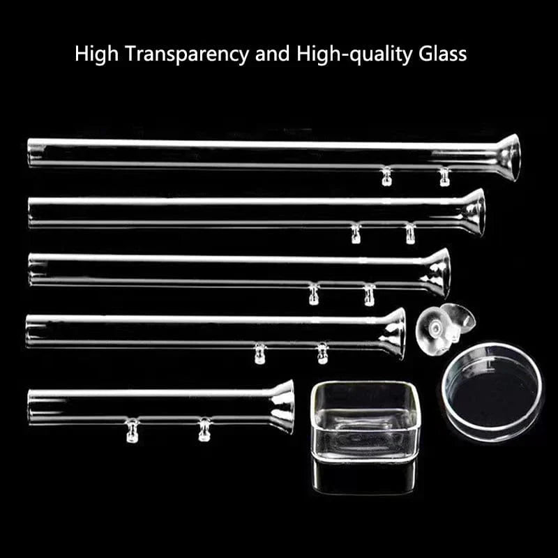 Thickened Glass Aquarium Feeder Tube Dish Transparent Fish Tank Shrimp Snail Food Feeder Bowl Aquarium Fish Feeding Accessories | Stornfield