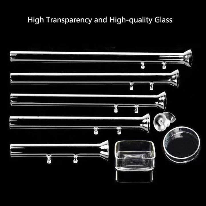 Thickened Glass Aquarium Feeder Tube Dish Transparent Fish Tank Shrimp Snail Food Feeder Bowl Aquarium Fish Feeding Accessories | Stornfield