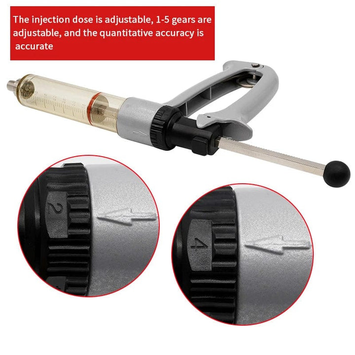 25/50ml Semi-Automatic Veterinary Continuous Syringe Animal Injection Adjustable Vaccine Syringe for Livestock Cattle Sheep | Stornfield