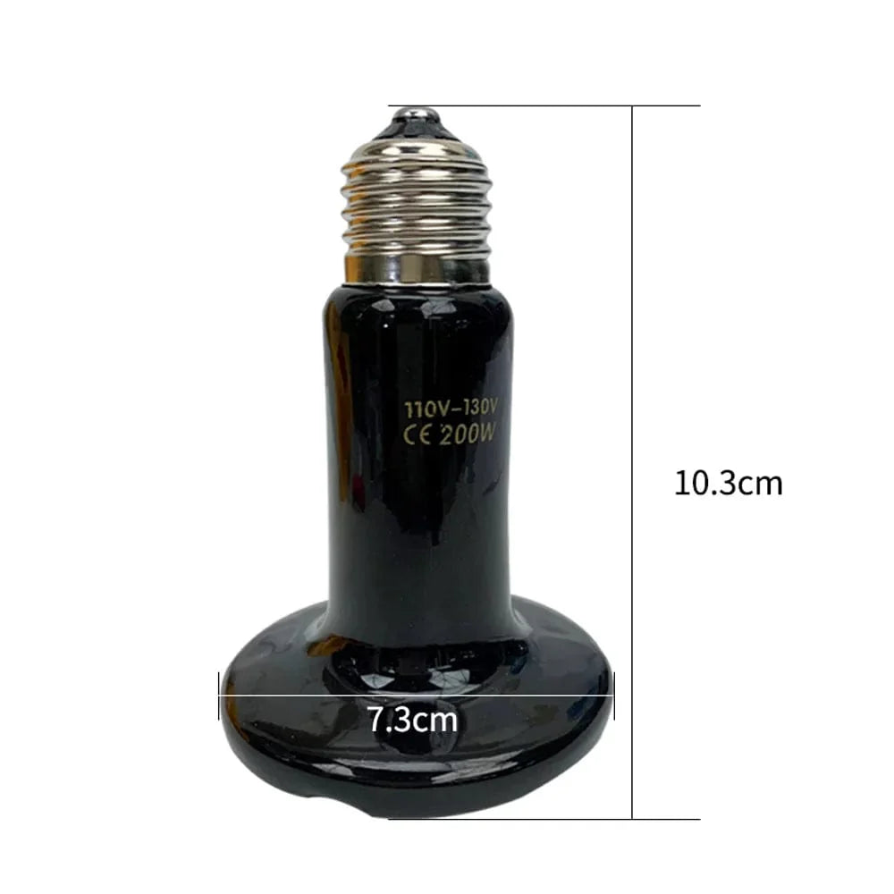 25W 50W 75W 100W 150W 200W Far Infrared Pet Heating Lamp Ceramic 110V 220V Reptile Turtle Brooder Bulb Heat Emitter Light Bulb | Stornfield