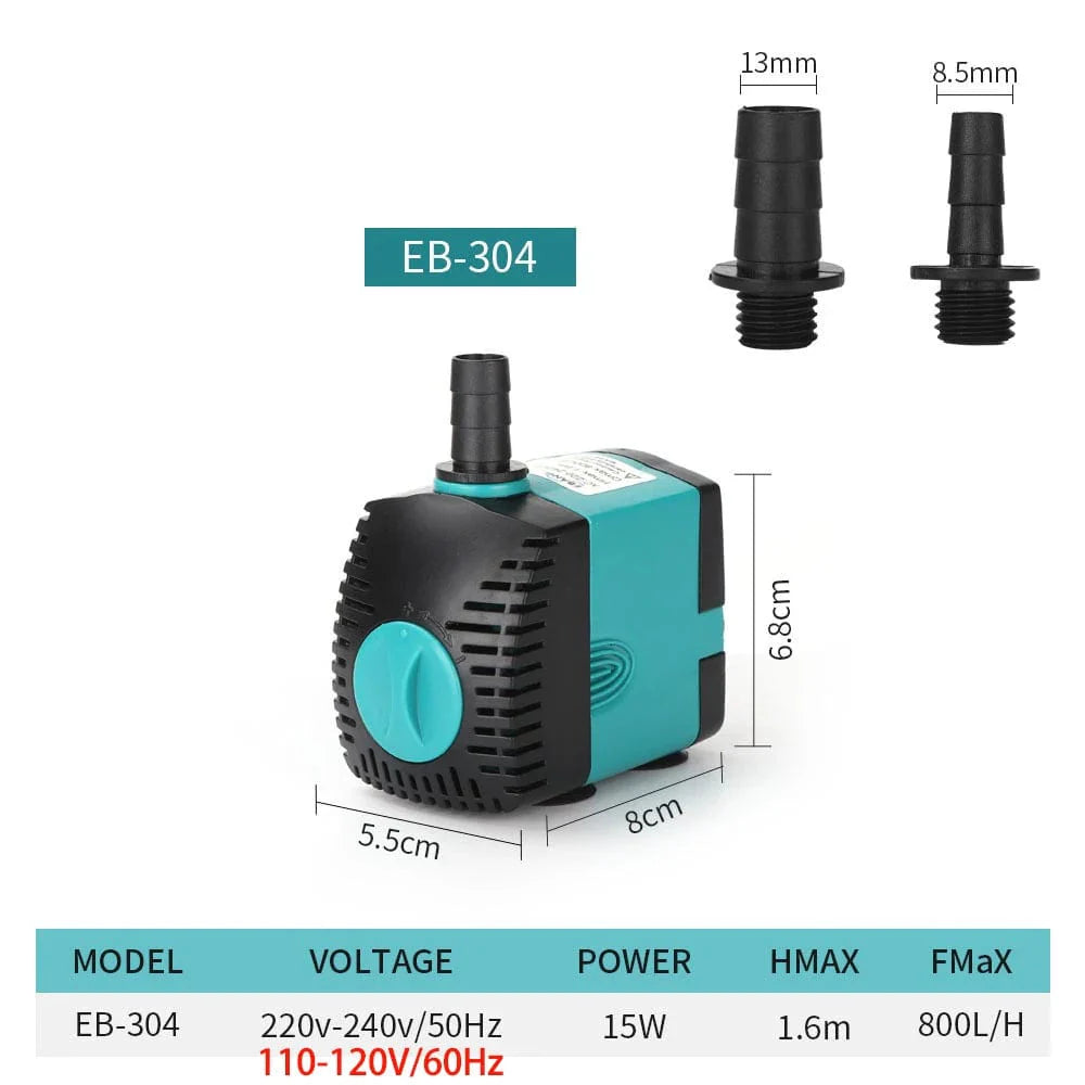 3-60W Ultra-Quiet Submersible Water Pump Fountain Fish Pond Aquarium Water Pump Filter Fish Tank Fountain Pump 220V-240V/110V | Stornfield