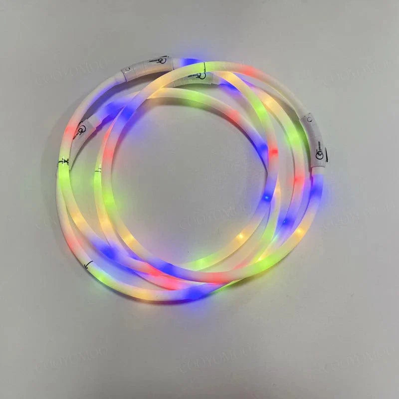 3 Modes Dog Luminou Charge Collar Led Usb Cat Silicone Colorful Collar Detachable Night Glow Pet Loss Prevention Dog Accessories | Stornfield