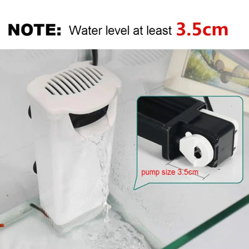 3W 200L/H Waterfall Aquarium Filter Pump Turtle Fish Tank Low Water Level Filter Oxygen Pump Fish Turtle Reptile Supply 220-240V | Stornfield