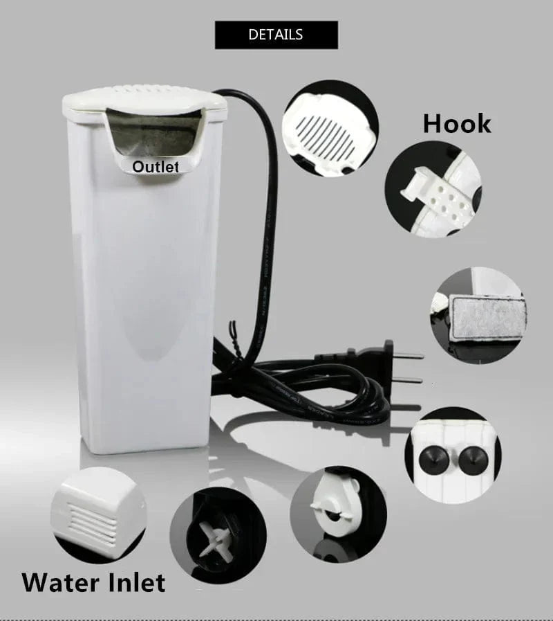 3W 200L/H Waterfall Aquarium Filter Pump Turtle Fish Tank Low Water Level Filter Oxygen Pump Fish Turtle Reptile Supply 220-240V | Stornfield