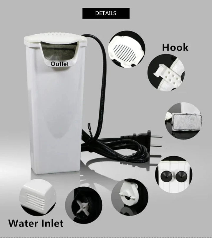 3W 200L/H Waterfall Aquarium Filter Pump Turtle Fish Tank Low Water Level Filter Oxygen Pump Fish Turtle Reptile Supply 220-240V | Stornfield