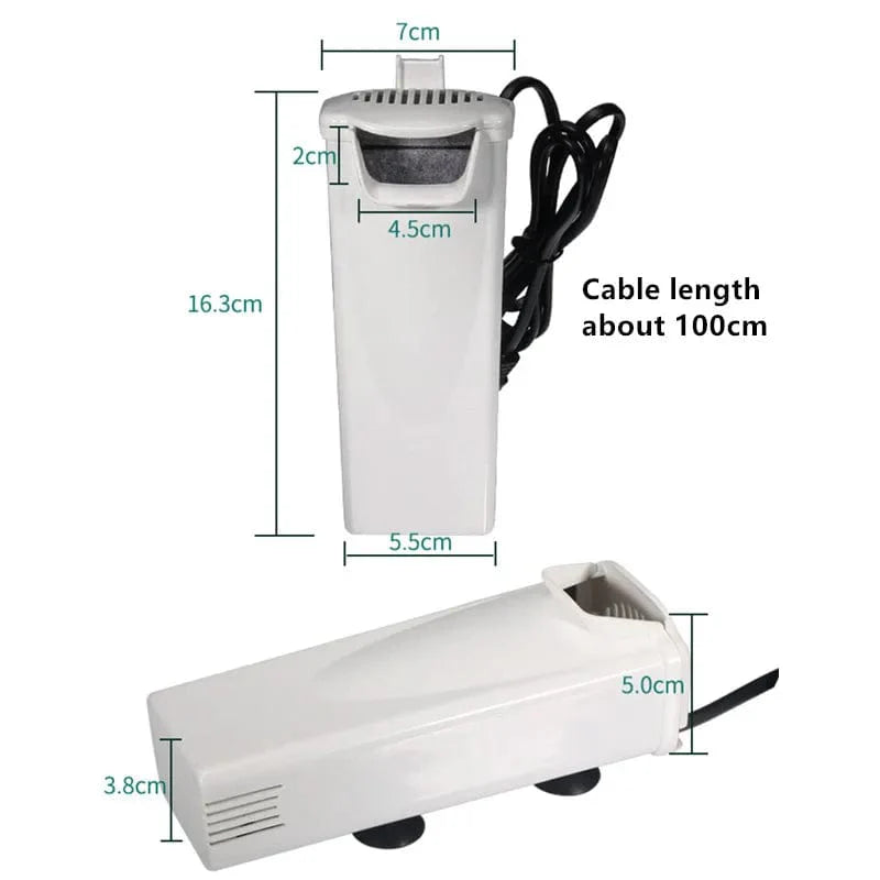 3W 200L/H Waterfall Aquarium Filter Pump Turtle Fish Tank Low Water Level Filter Oxygen Pump Fish Turtle Reptile Supply 220-240V | Stornfield