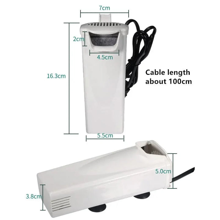 3W 200L/H Waterfall Aquarium Filter Pump Turtle Fish Tank Low Water Level Filter Oxygen Pump Fish Turtle Reptile Supply 220-240V | Stornfield