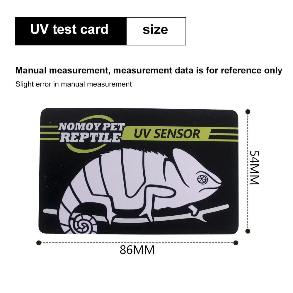 5-1PCS UVB Tester Reptile UVA UVB Fluorescent Lamp Tester Card Reptile Lamp UV Sensor 10 Seconds Quick Test Meter Pet Supplies | Stornfield