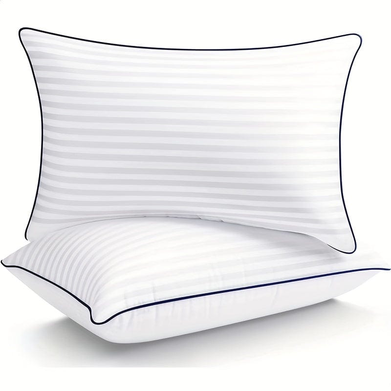 1pc Luxury Hotel Quality Bed Pillow - Cooling & Supportive - Perfect For Bedroom Guest Rooms - Soft Down Alternative Filling For Back, Stomach & Side Sleepers | Stornfield