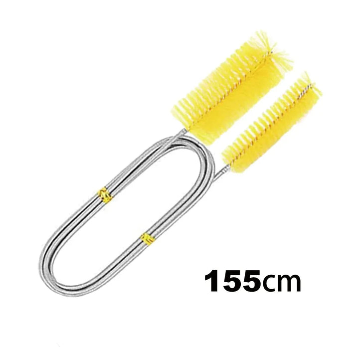 90/155/200CM Aquarium Cleaning Brush for Hose Air Tube Stainless Steel Flexible Double Ended Pipe Brush Fish Tank Accessories | Stornfield