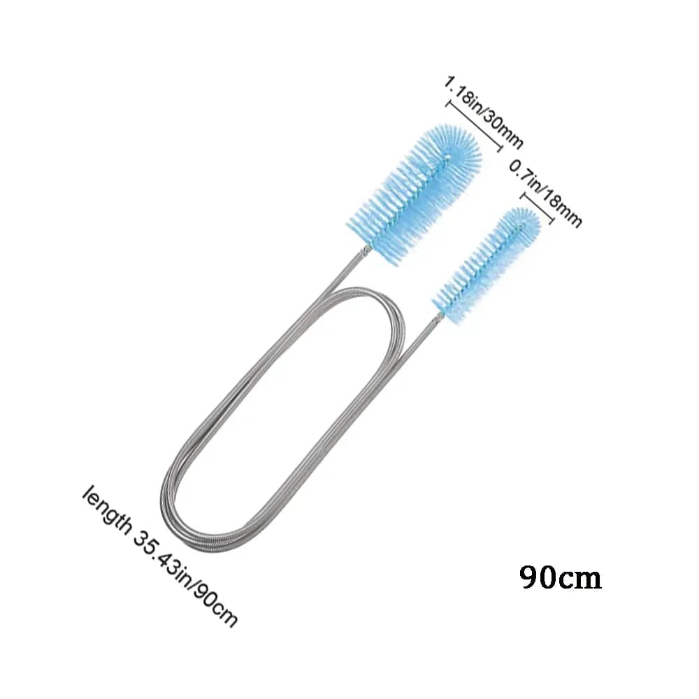 90/155/200CM Aquarium Cleaning Brush for Hose Air Tube Stainless Steel Flexible Double Ended Pipe Brush Fish Tank Accessories | Stornfield