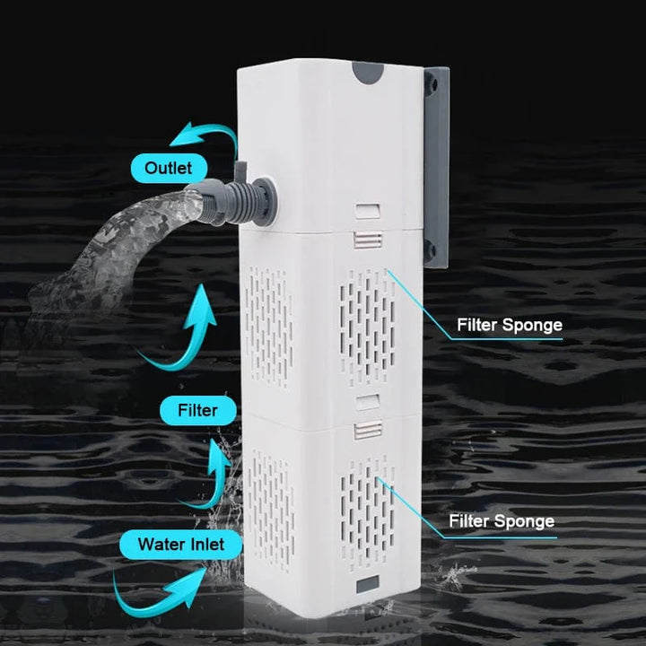 Aquarium Filter Pump Fish Tank Submersible Silent Air Oxygen Aerator Internal Water Pump Aquarium Air Pump Wave Maker 220v | Stornfield