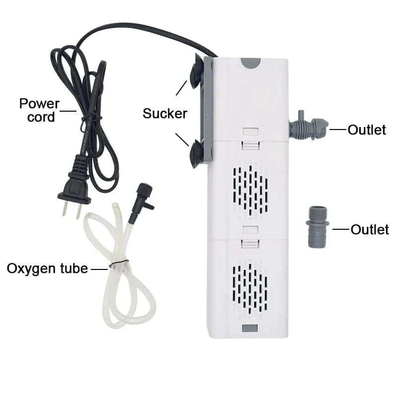 Aquarium Filter Pump Fish Tank Submersible Silent Air Oxygen Aerator Internal Water Pump Aquarium Air Pump Wave Maker 220v | Stornfield