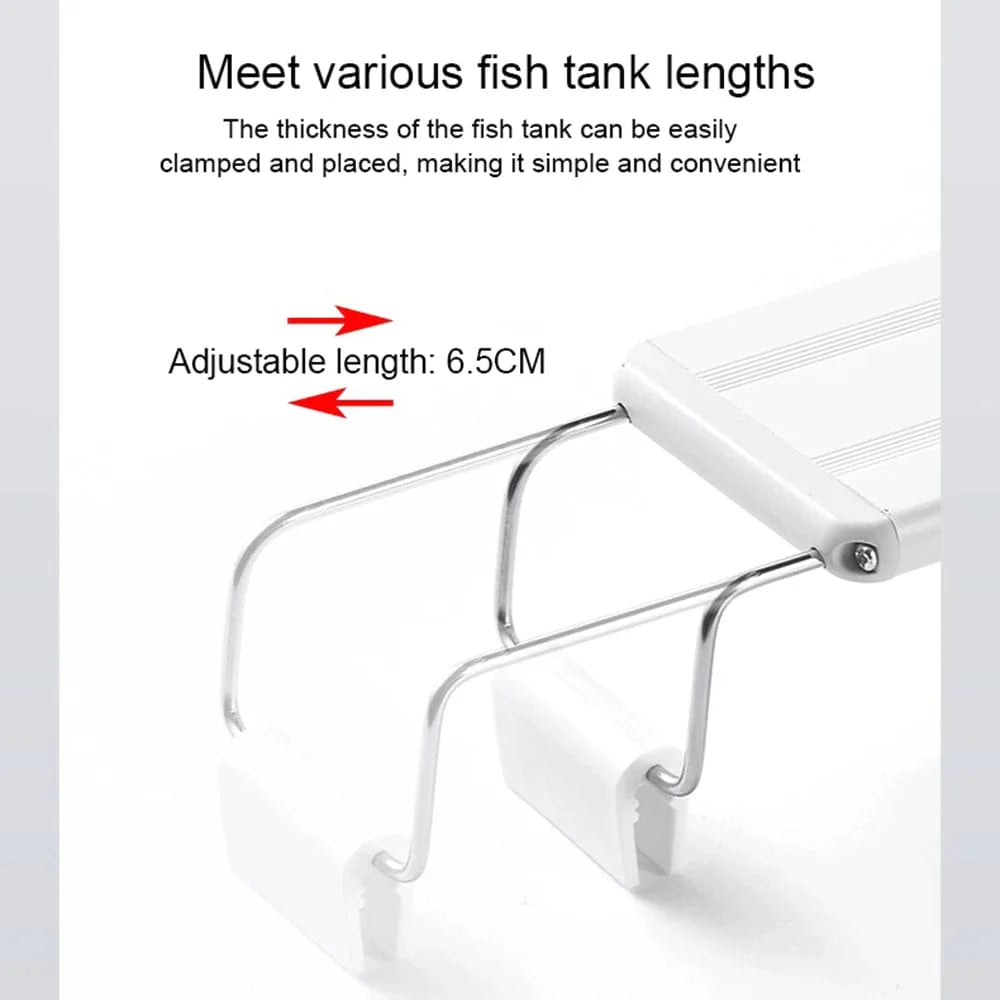 Aquarium ledlight Super Slim Fish Tank Light Plant Grow Lighting 28-58cm Brightening Extensible Clip 220V For Fish Tank | Stornfield