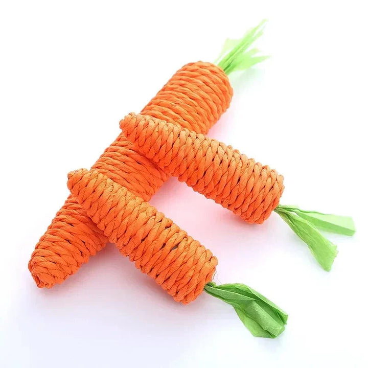 Carrot Pet Cat Toy Paper Rope Chew Toys Built-in Bell Small Animals Cute Pet Biting Toys Cute Pet Interactive Cat Toys Plaything | Stornfield