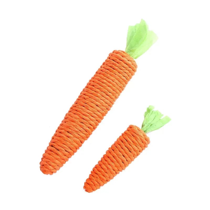 Carrot Pet Cat Toy Paper Rope Chew Toys Built-in Bell Small Animals Cute Pet Biting Toys Cute Pet Interactive Cat Toys Plaything | Stornfield